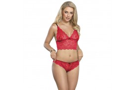 subblime 953898 camisón de seda y encaje panties rojo s m