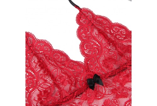 subblime 953904 camisón de seda y encaje panties rojo l xl