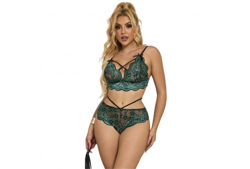 subblime 954086 sujetador panties encaje verde s m