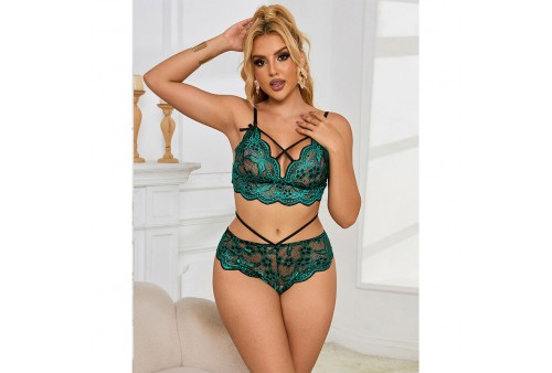 subblime 954086 sujetador panties encaje verde s m