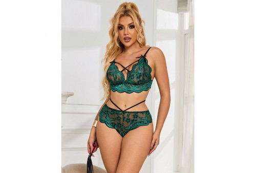 subblime 954086 sujetador panties encaje verde s m