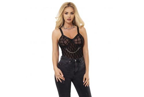 subblime 954260 body con cadenas ligueros negro s m