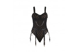 subblime 954260 body con cadenas ligueros negro s m