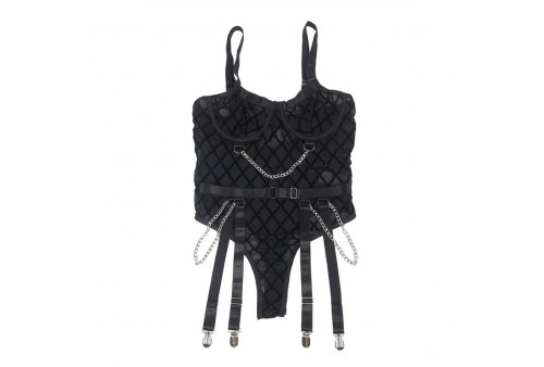 subblime 954260 body con cadenas ligueros negro s m