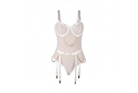 subblime 954284 body con cadenas ligueros blanco s m