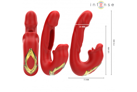 intense nathy vibrador doble con boca estimuladora multifunción rojo