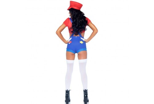 leg avenue disfraz sexy mario bros rojo azul s