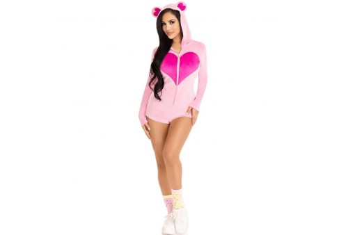 leg avenue body osito terciopelo rosa m