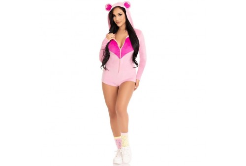 leg avenue body osito terciopelo rosa m