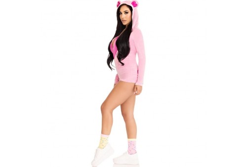 leg avenue body osito terciopelo rosa m