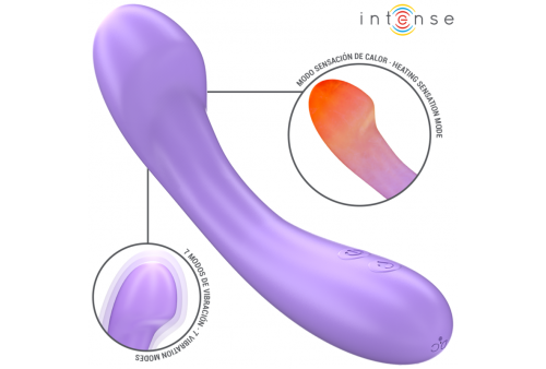 intense becky vibrador 19 cm calentable 7 vibraciones morado