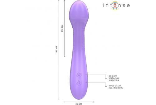 intense becky vibrador 19 cm calentable 7 vibraciones morado