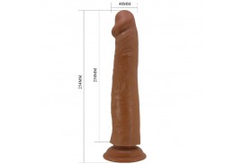 pretty love sharife dildo realístico 25 cm mulato