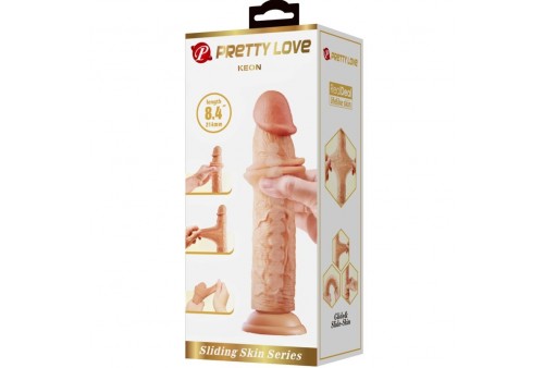 pretty love keon dildo realístico 21 cm natural