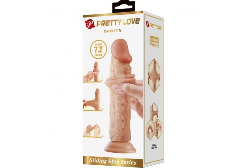 pretty love quentin dildo realístico 18 cm natural