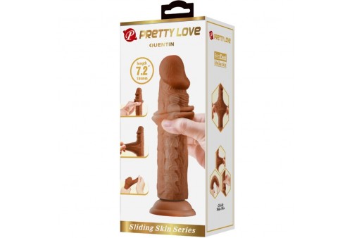 pretty love quentin dildo realístico 18 cm mulato