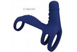 pretty love elish anillo vibrador con extensión azul