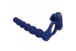 pretty love ajmal anillo vibrador con plug azul