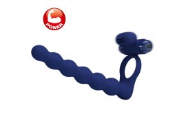 pretty love ajmal anillo vibrador con plug azul