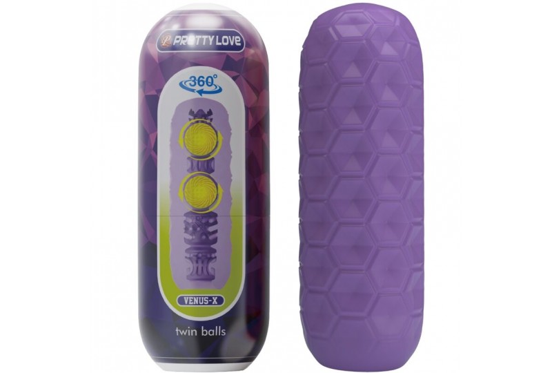 pretty love twin balls masturbador masculino morado