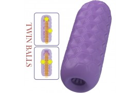 pretty love twin balls masturbador masculino morado