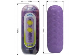 pretty love twin balls masturbador masculino morado