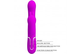 pretty love cammy triple vibrador multifunción 4 en 1 rosa