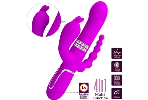 pretty love cammy triple vibrador multifunción 4 en 1 rosa