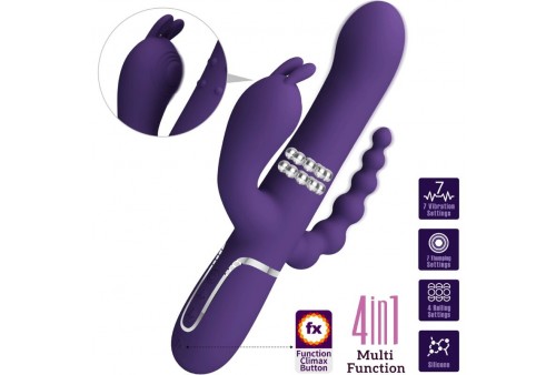 pretty love cammy triple vibrador multifunción 4 en 1 morado