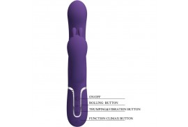 pretty love cammy triple vibrador multifunción 4 en 1 morado