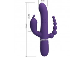 pretty love cammy triple vibrador multifunción 4 en 1 morado