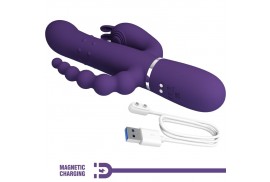 pretty love cammy triple vibrador multifunción 4 en 1 morado