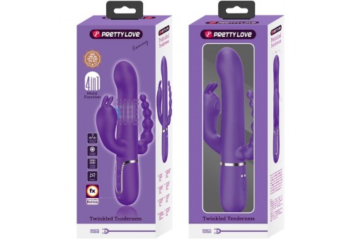 pretty love cammy triple vibrador multifunción 4 en 1 morado