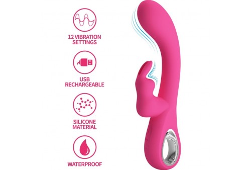 pretty love novak vibrador rabbit 12 vibraciones rosa