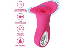 pretty love clyde vibrador oral lengua vibradora 12 vibraciones rosa