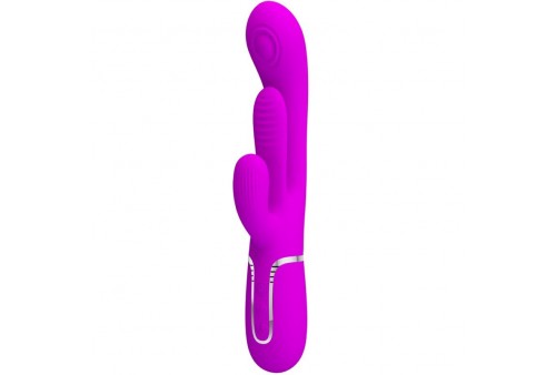 pretty love shania triple vibrador rabbit multifunción rosa