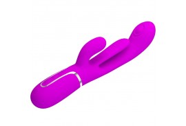 pretty love shania triple vibrador rabbit multifunción rosa