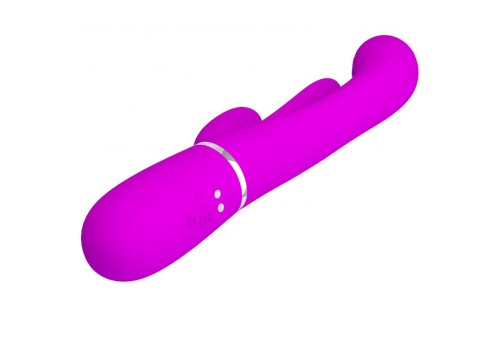 pretty love shania triple vibrador rabbit multifunción rosa