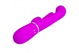 pretty love shania triple vibrador rabbit multifunción rosa