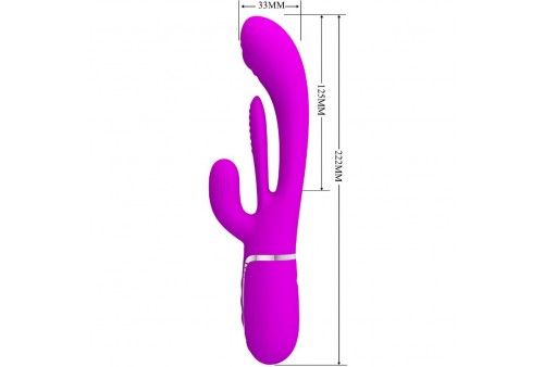 pretty love shania triple vibrador rabbit multifunción rosa