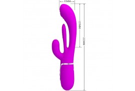 pretty love shania triple vibrador rabbit multifunción rosa