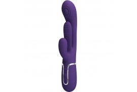 pretty love shania triple vibrador rabbit multifunción morado