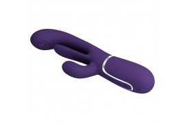 pretty love shania triple vibrador rabbit multifunción morado