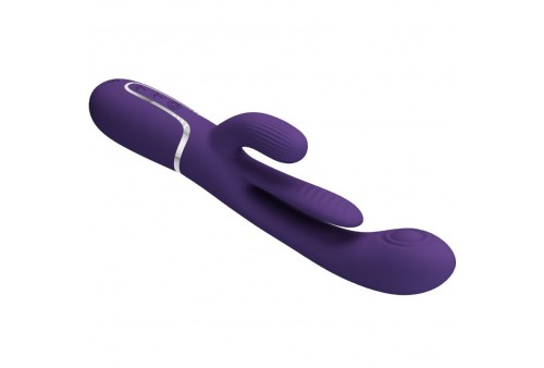 pretty love shania triple vibrador rabbit multifunción morado