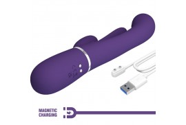 pretty love shania triple vibrador rabbit multifunción morado