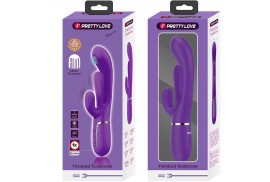 pretty love shania triple vibrador rabbit multifunción morado