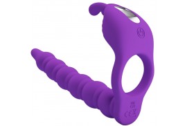 pretty love blackney anillo pene con plug vibrador lila