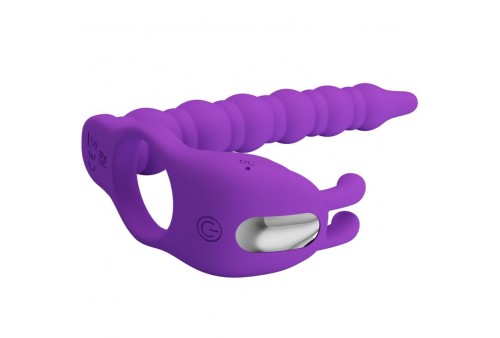 pretty love blackney anillo pene con plug vibrador lila