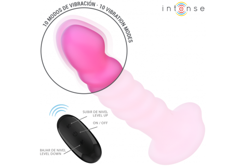 intense cindy vibrador talla l diseño en espiral 10 vibraciones rosa control remoto