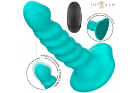 intense buffy vibrador talla s diseño en espiral 10 vibraciones azul control remoto